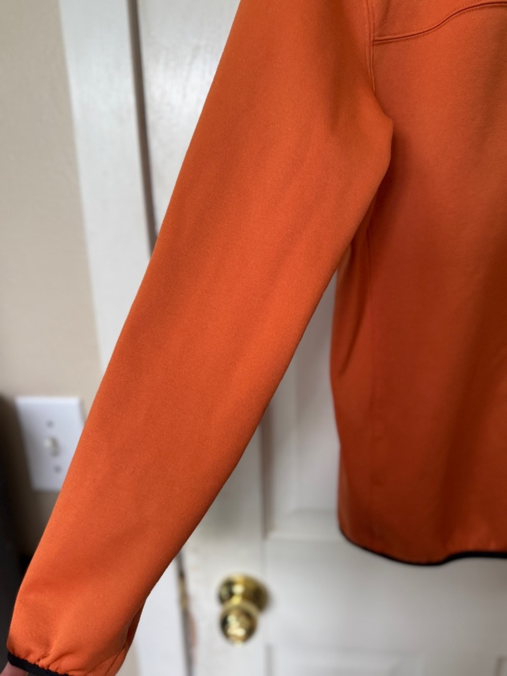The North Face Mens Small Orange Full Zip Jacket Fleece Outdoor Layer - Picture 9 of 16